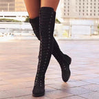 Women's Plus Size Over-the-Knee Flat Boots (414243)