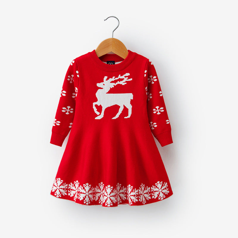 Long Sleeve Christmas Princess Dress